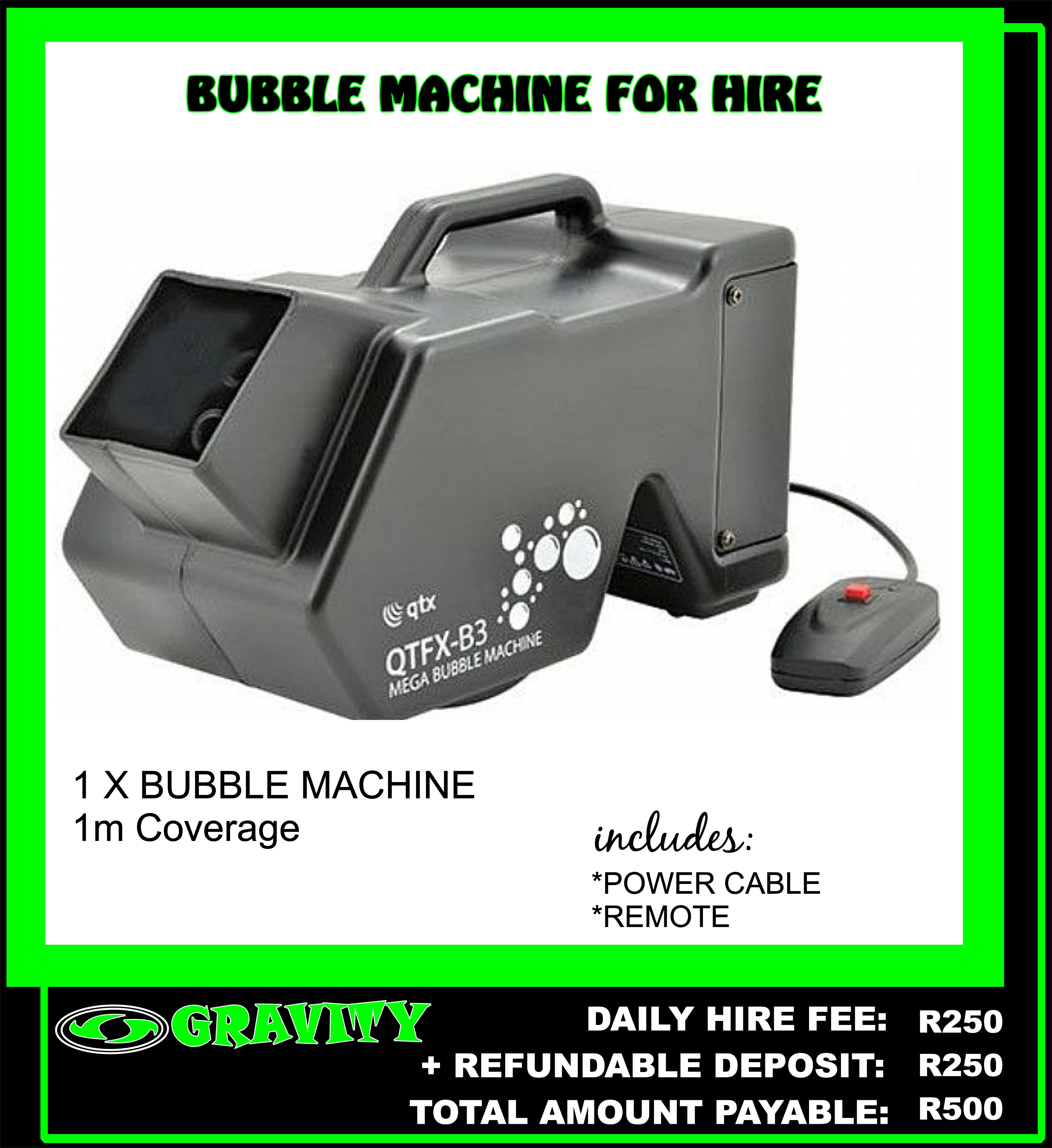 disco bubble machine for hire bubble machine effects unit for hire at gravity sound and lighting warehouse durban 0315072463